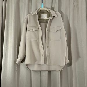 The Group Babaton Aritzia Fleece button down